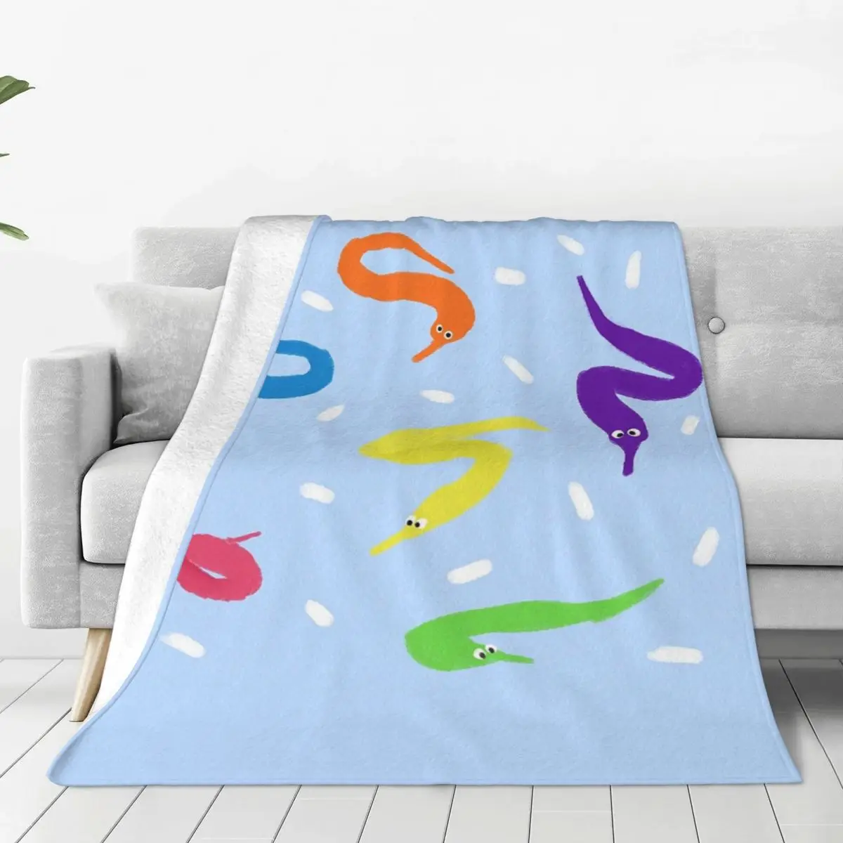 Worm On A String Babey! Blankets Fleece Portable Sofa Throw Blankets For Couch Bedding Outdoor Throws Bedspread Quilt