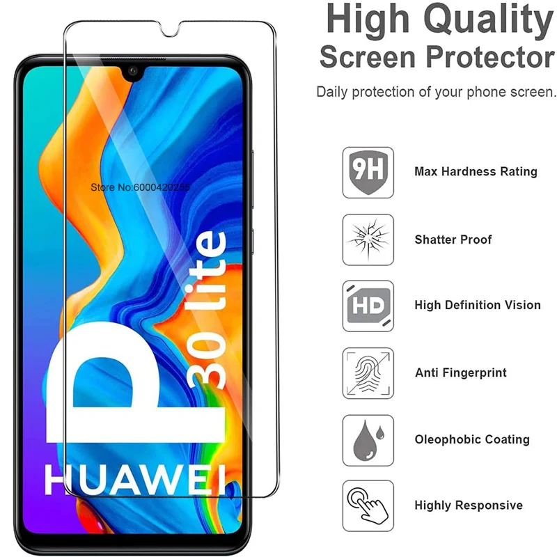 3PCS Screen Protector for Huawei P30 P40 P20 Mate 20 Lite P50 Pura 70 Tempered Glass on Huawei P Smart Z 2019 2021 Nova 5T Glass