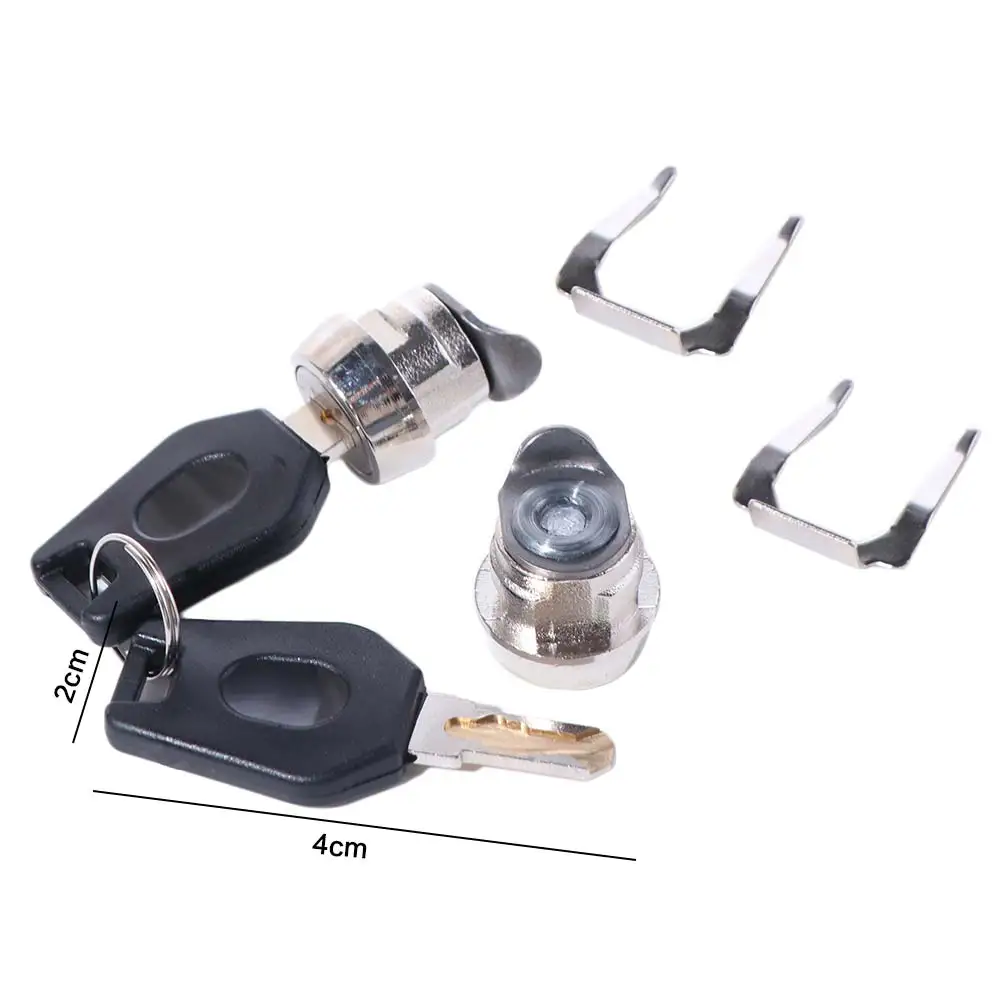 With 2 Keys Motorcycle Top Box Lock Cylinder Kit Aluminum Alloy Weather Proof Motorcycle Side Box Bolt Lock Anti Wear