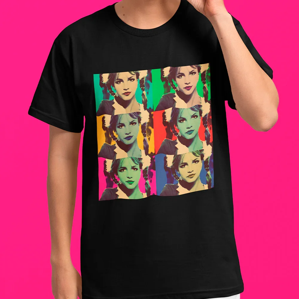 

2025-26 Summer Britney Spears Baby One More Time Pop Art Graphic 100%Pure Cotton Printed ARTISTS Trend T-shirt Unisex Oversized