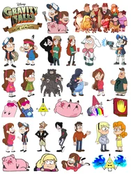 Disney Adventure Cartoon Gravity Falls fusible clothing patches thermo-stickers for children stripes appliques