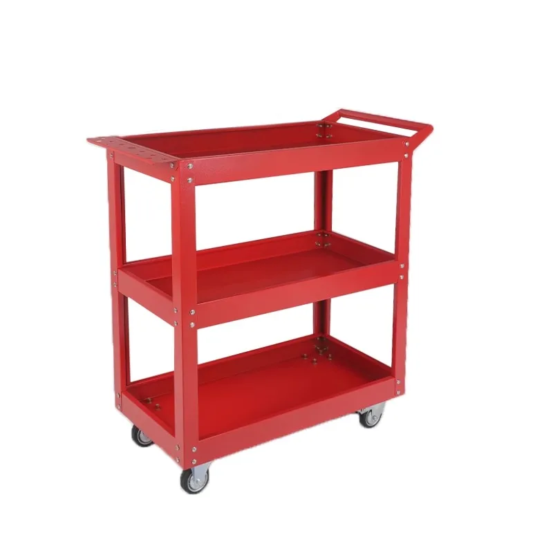 

Auto repair trolley Tool cart Movable three-layer multi-functional parts cart workshop Heavy tool cart workshop