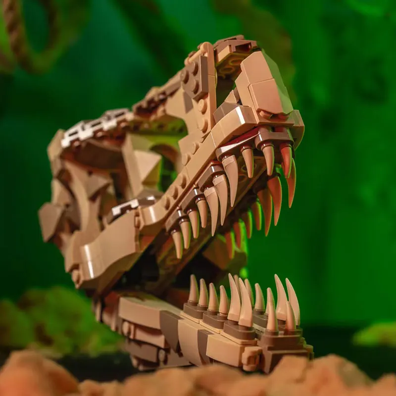 577 Stuks Dinosaurus Fossielen: T. Rex Schedel Moc Contrutie Bouwstenen Bricks Speelgoed Kid Verjaardag Kerstcadeaus Compatibel76964