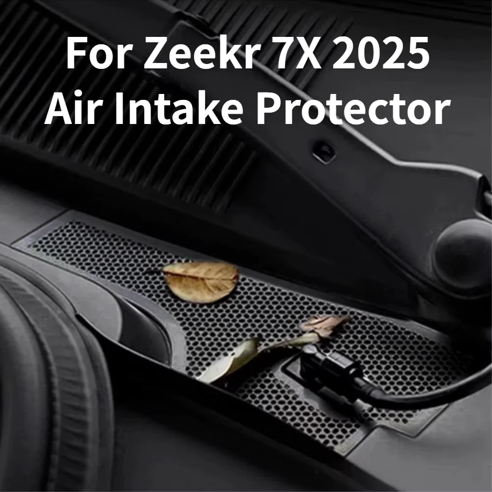 Car Upgrade For Zeekr 7X 2025 Stainless Steel Air Inlet Protective Cover Filter Insect Net Car Accessories Black