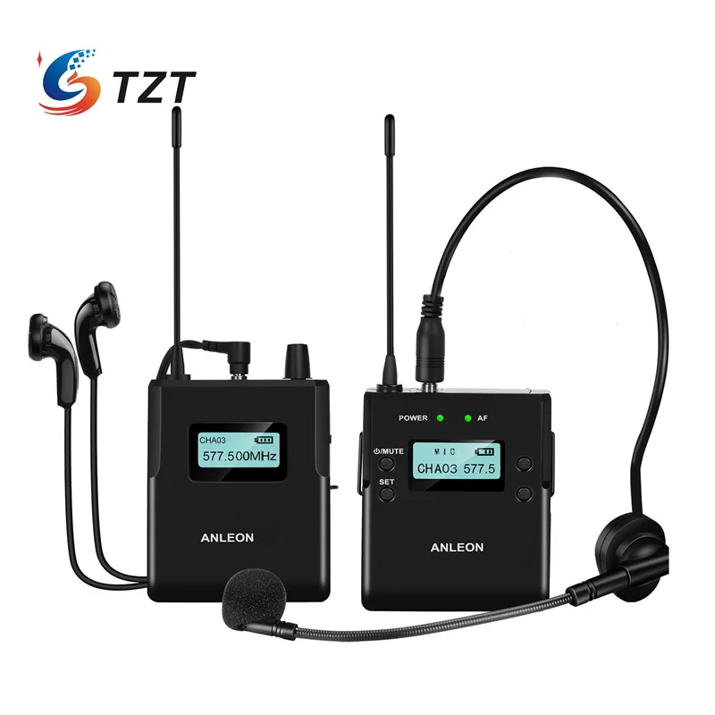 

TZT ANLEON MTG-400 570-590MHz Wireless Microphone System for Tourist Guide Simultaneous Interpreting (1*TX+1*RX/3*RX/5*RX