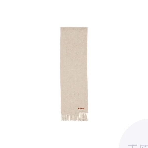 

Acne Studios Logo Detailed Fringed Edge Scarf CA0218-633