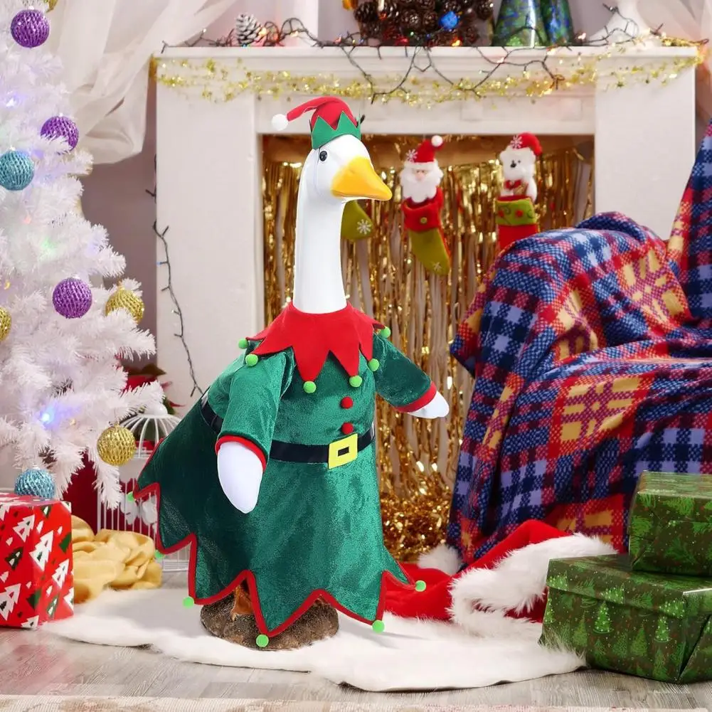 

Robust Material Construction for Outdoor Use Christmas Goose Outfit Festive Santa Claus Goose Outfit for 23 High for Garden