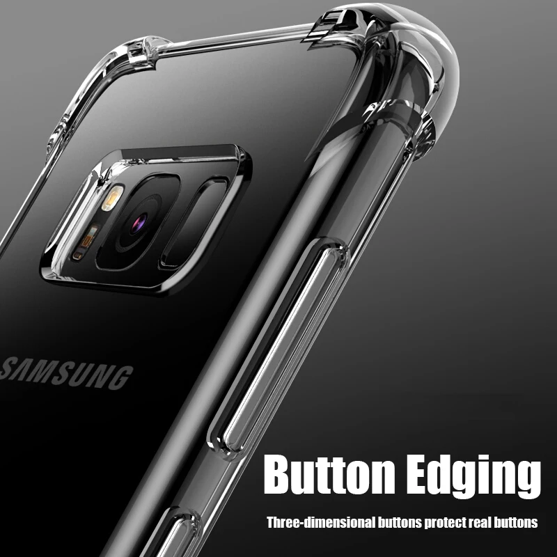 Shockproof Clear Soft Silicone Case For Samsung Galaxy S20 S21 S22 S23 FE S8 S9 S10E S10 Note 10 Plus 20 Ultra Cover Cases image 5