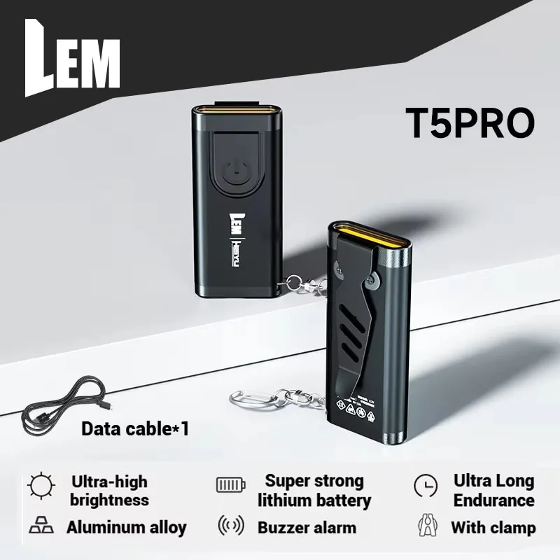 【セール中】LEM LED 懐中電灯屋外多用途ポータブル充電式軽量 70LM 5 ワット 4 モードキーホルダークランプ付きホワイトライトランプ 19 グラム