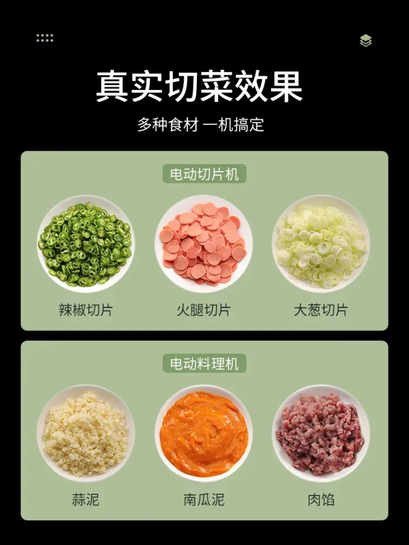 Elektrische Garnering Machine Groentesnijder Worst Snijmachine Keuken Lente-Ui Peper Snijmachine Knoflookpuree Machine