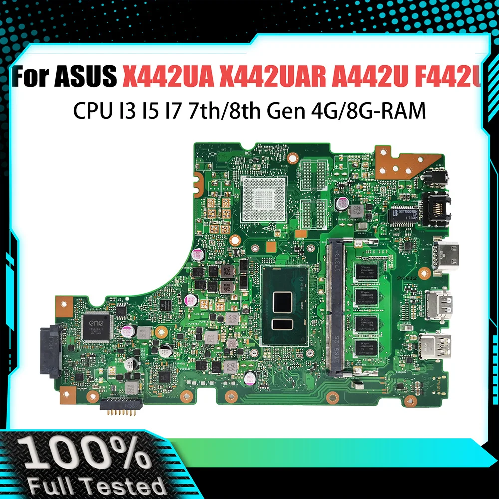 

X442UA Motherboard For Asus X442UQ X442UN A442U X442UF X442UR F442U A480U X442UAR Mainboard i3 i5 i7-7th/8th CPU 4G/8G RAM