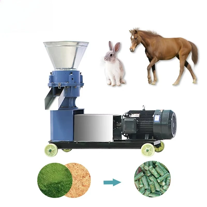 9KLP150 Livestock Feed Pellet Mill Portable Compact Pelletizer for Small Backyard and Poultry Farms