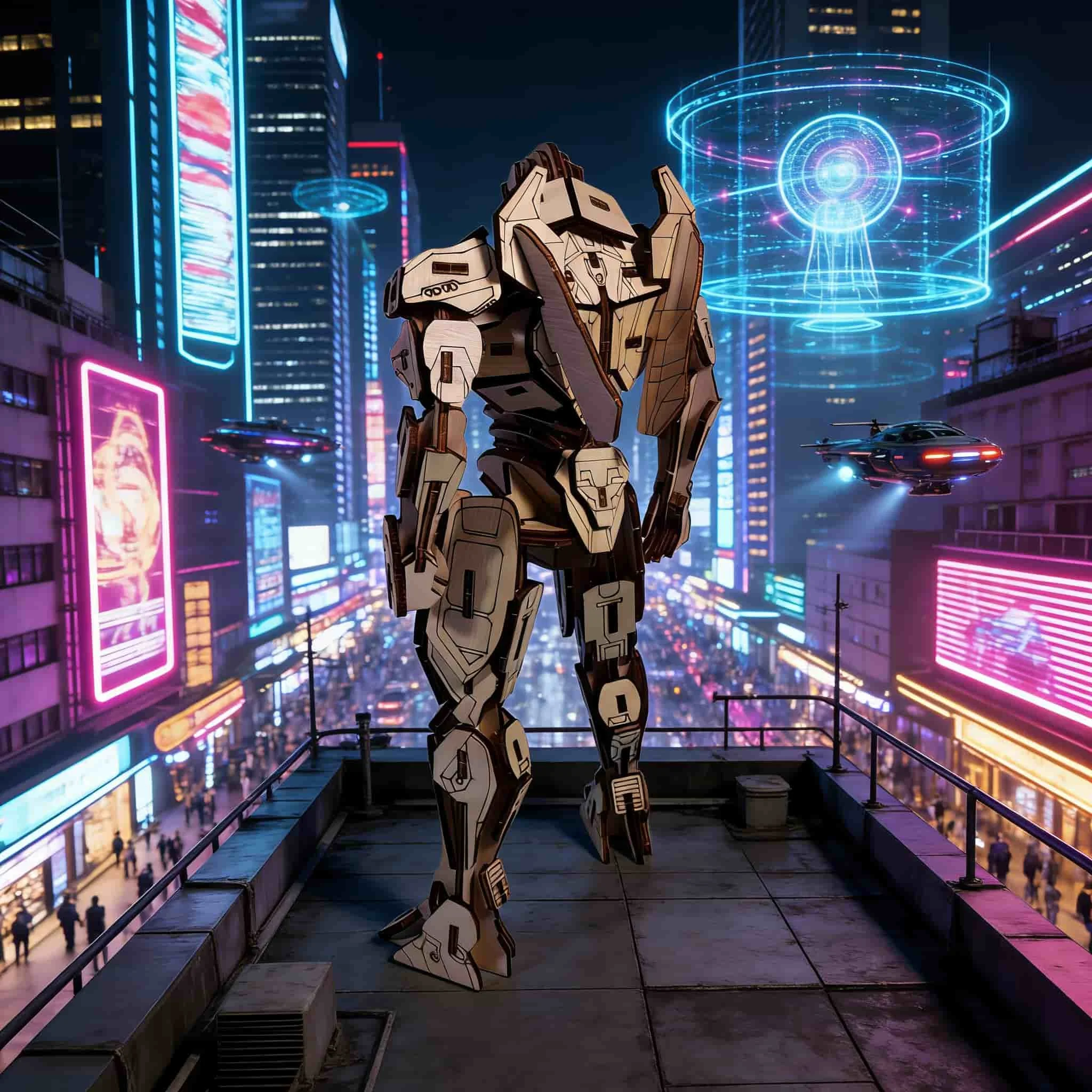 3D Wooden Puzzle Mechs, Scale Models, DIY Model Kits, Handcrafted Gifts, Home Decor, Assembly Toys