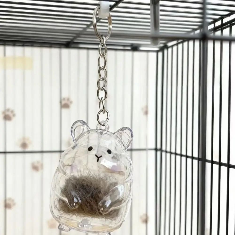 صندوق تخزين شعر الهامستر الشفاف سميك 7 سم زجاجة شعر الحيوانات الأليفة الصغيرة مجوهرات تذكارية كبسولة تخزين فرو الحيوانات الأليفة #3