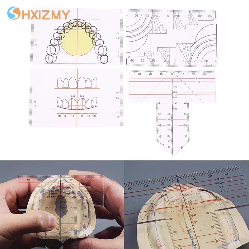 

Dental Lab Denture Drawing And Alignment Dental Ruler T-Shape Examination Symmetry Measurements Multifunctional Dental Tools