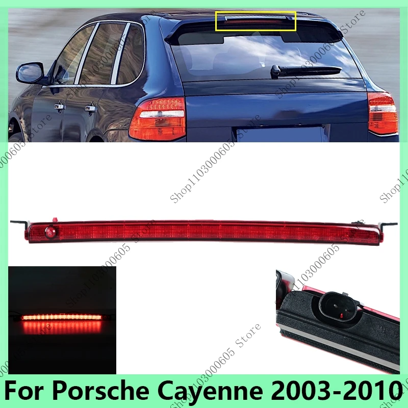 Car Red LED Brake Light High Additional Third 3rd Brake Light High Mounted Stop Lamp For Porsche Cayenne 2003-2010 95563105002