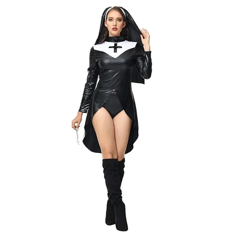 

New Halloween Cross Sisters Nurse Cosplay Sexy Stage Show Costume