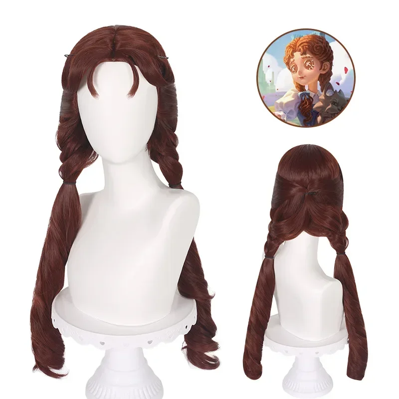 Game Identity V Little Girl Cosplay Wig Dark Brown Braids Long Hair Synthetic Wig+Wig cap Game Identity V Dorothy cosplay Wig