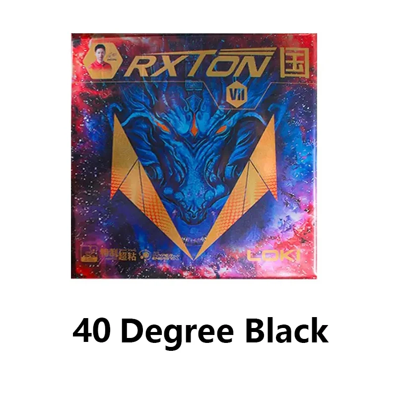 LOKI RXTON 7 Nationaal Team Speciale Sticky Innergy Tafeltennisrubber met Kleefband, Boogvormige Ring, Viscous Rubber met Blauwe Spons