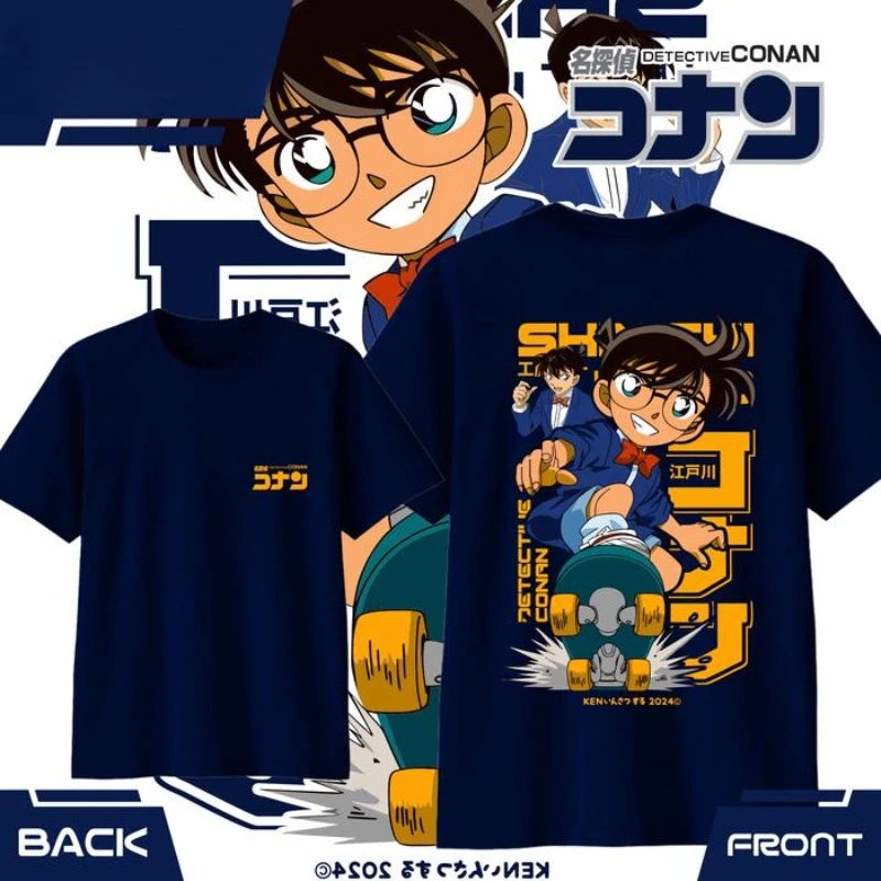 

ANIME T-Shirt | DETECTIVE CONAN | CONAN GIRL | TWELVES | Unofficial | Cotton 30's Premium - Kids, Teens & Adults - Navy