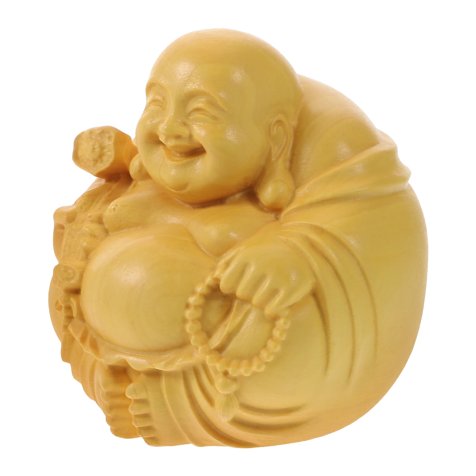 

Wooden Desktop Decor 5cm Maitreya Buddha Adornment Exquisite H piece Smooth Surface Unique Appearance Delicate Craft Long