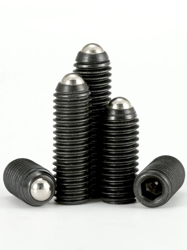 1/2/5pc Black Hex Hexagon Socket Grub Point Set Screw Bolt M3 M4 M5 M6 M8 M10 M12 M16 Grade 12.9 Alloy Steel Spring Ball Plunger