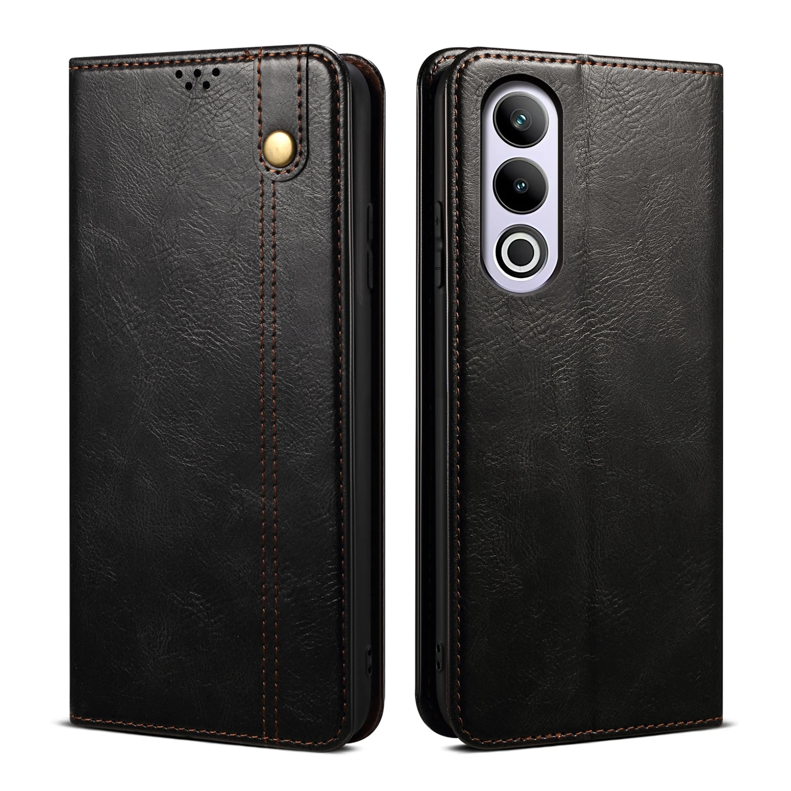 

Чехол-кошелек с слотом для карт для One Plus Nord CE4 CPH2613, кожаный флип-чехол с масляным воском и рисунком Crazy Horse, магнитный противоударный чехол для телефона