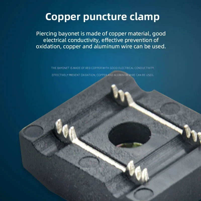 50A Insulated Puncture Cable Clip High power Break-proof Terminal Splitter Wire Clamp Connector for 1-6 Square Cord 5-10Pcs