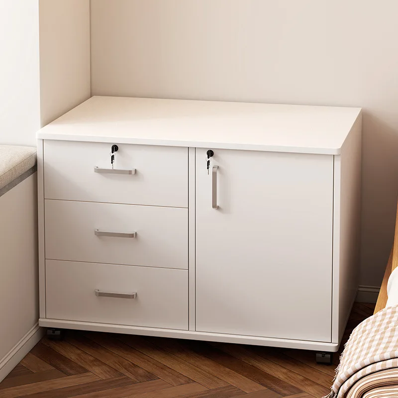 

Офисный шкаф AOLIVIYA, приставной шкаф для стола на колесиках, низкий мобильный шкаф для хранения под столом, маленький передвижной стеллаж