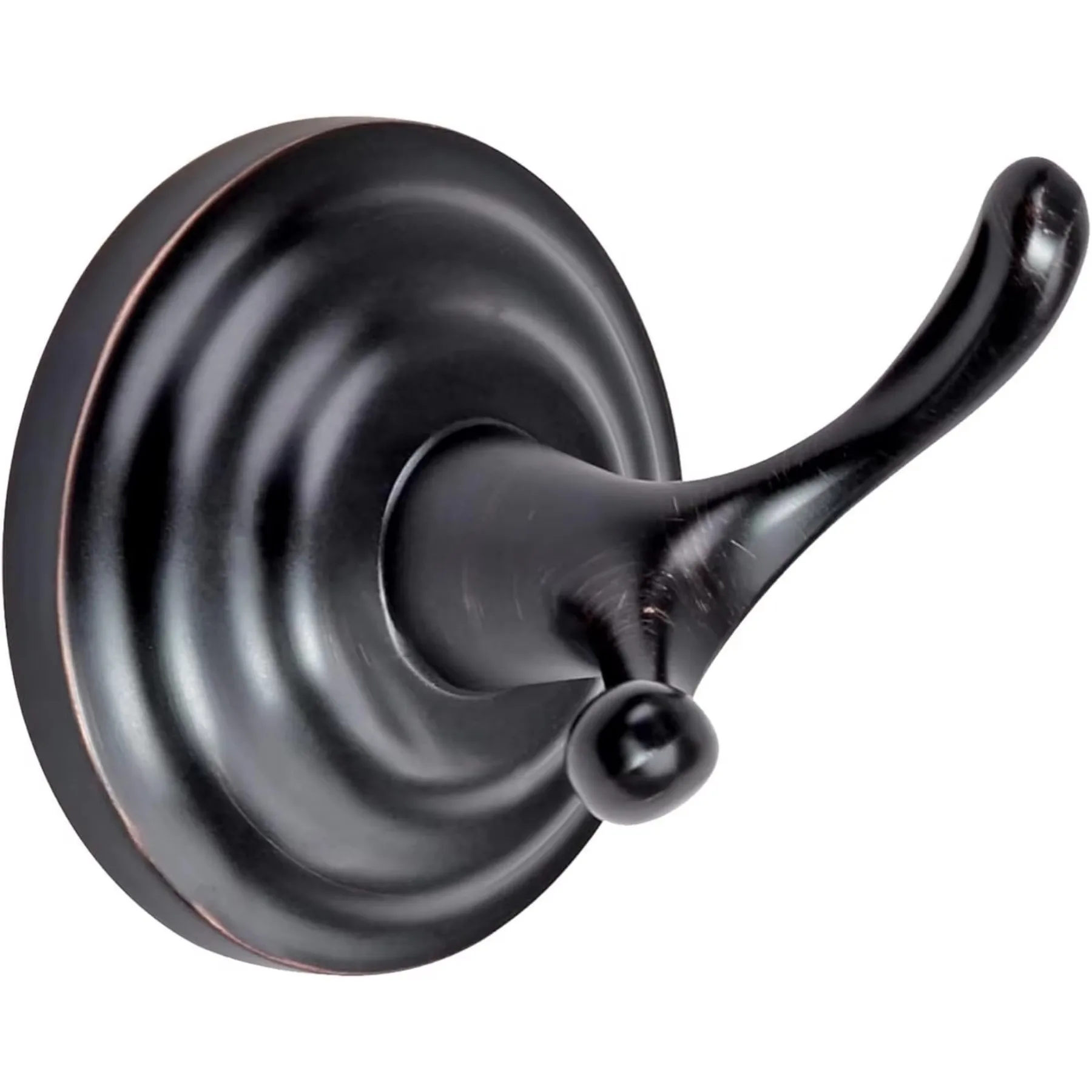 Основы Цинковый традиционный круглый крючок для полотенец и халата для ванной комнаты, бронза, натертая маслом