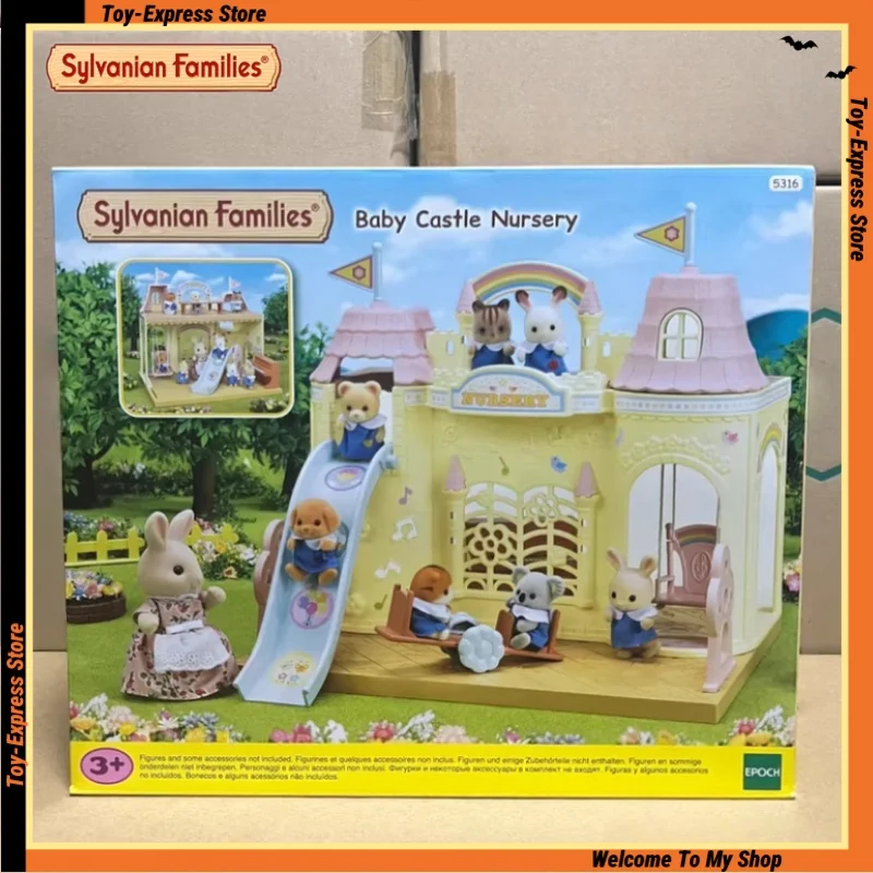 Sylvanian familias casa en miniatura Calico Critters niña niños juguetes niña figuras de Anime muñeca bebé Castillo juguetes para guardería para niños