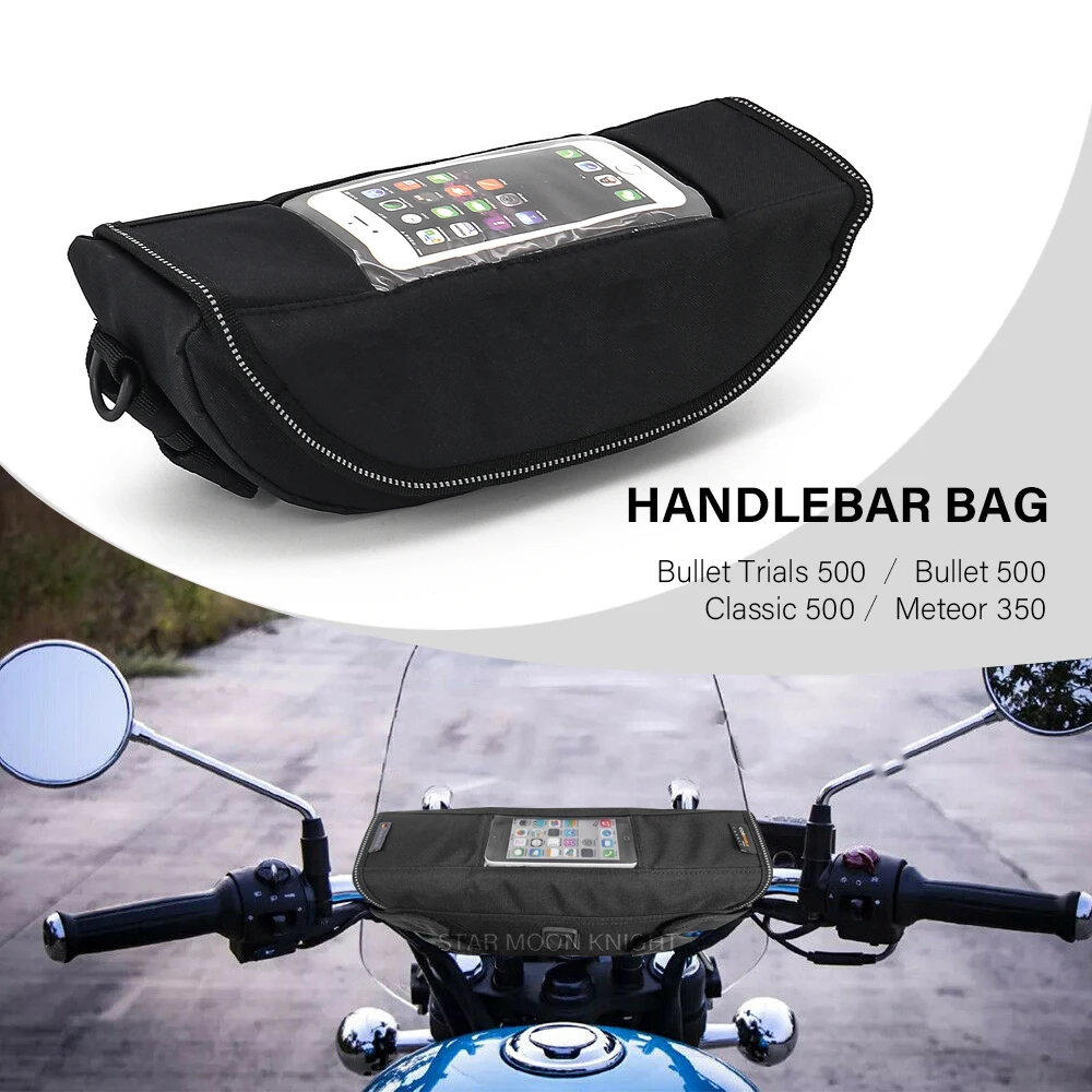 Motorcycle Storage Handlebar Bag For Bullet Trials 500 Classic 500 Meteor350 Bullet Travel Tool bag Waterproof Bag