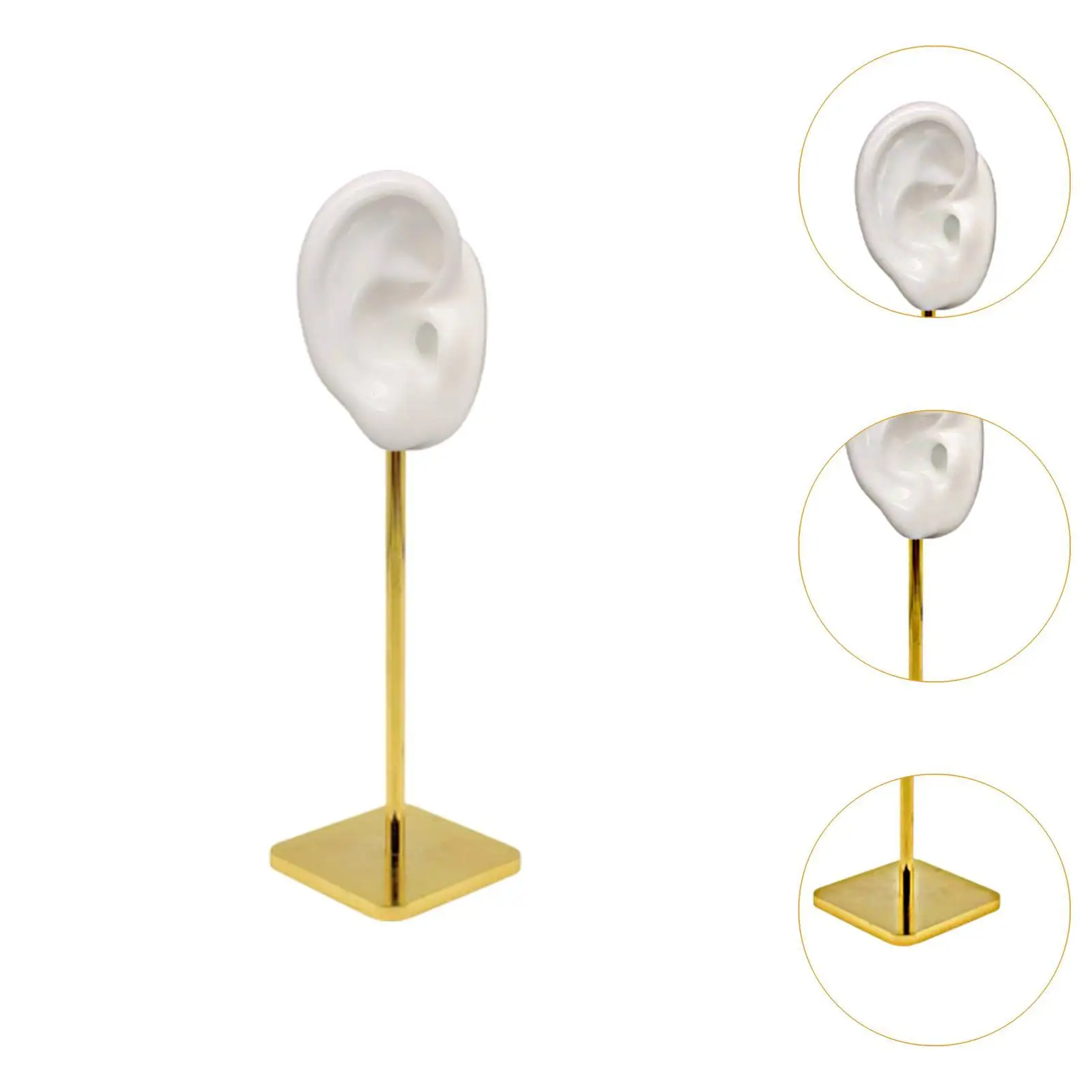 Silicone Ear Model Earring Stand Organizer for Anniversaries Gift Accessories Multipurpose Height 17cm Copper Storage Rack