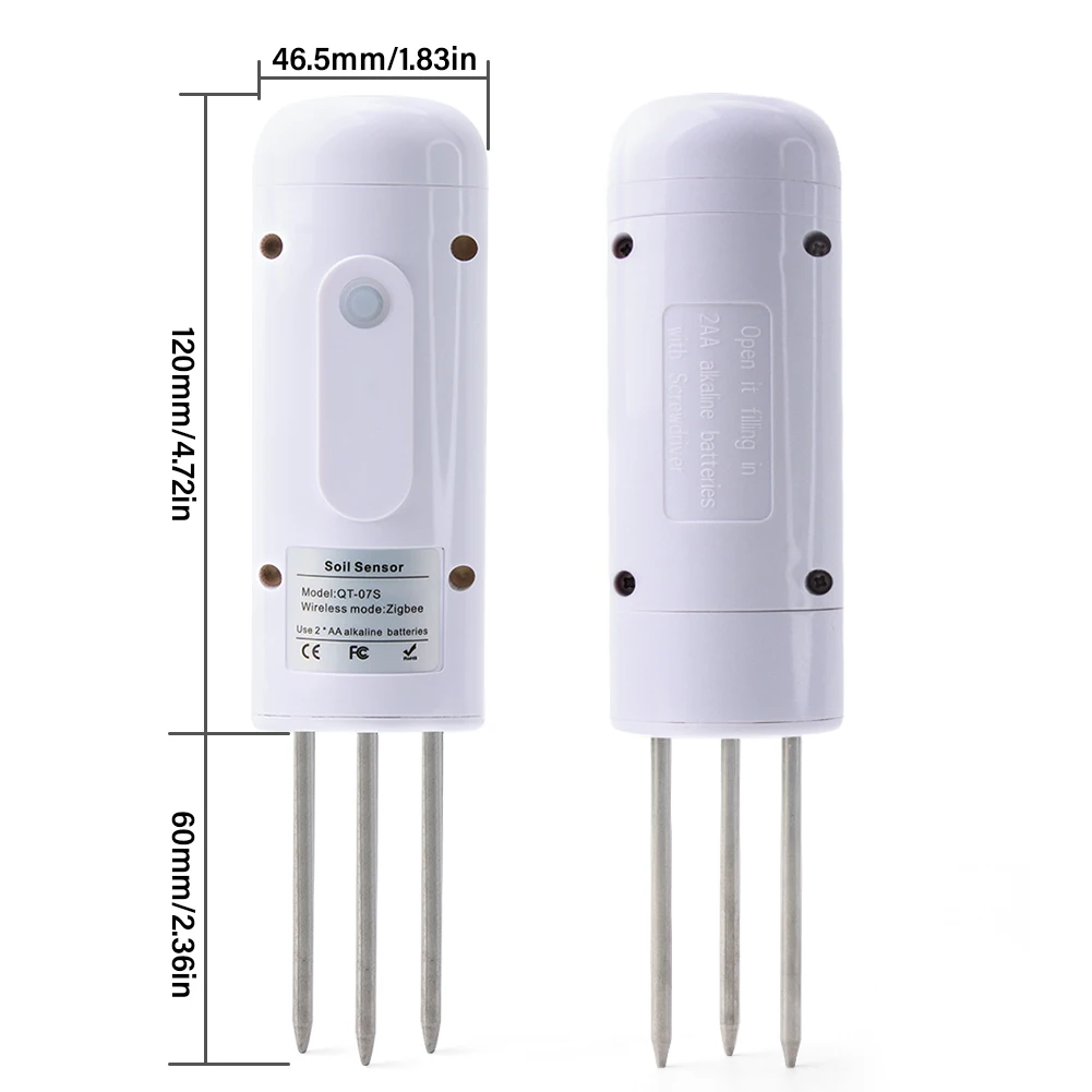 Imagem -04 - Tuya Zigbee Medidor de Umidade do Solo sem Fio Temperatura Testador Planta Monitor Ip67 Detector à Prova Dip67 Água para Plantio Jardim