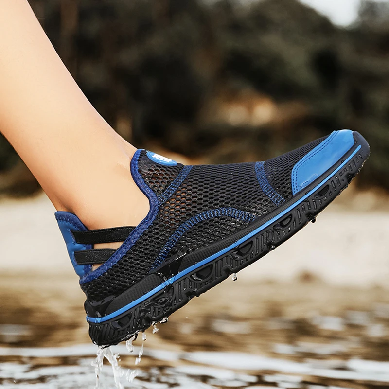 Men Summer Outdoor River Water Shoes Comfortable Male Aqua Walking Sneakers Quick Dry Mesh Mens Upstream River Shoes