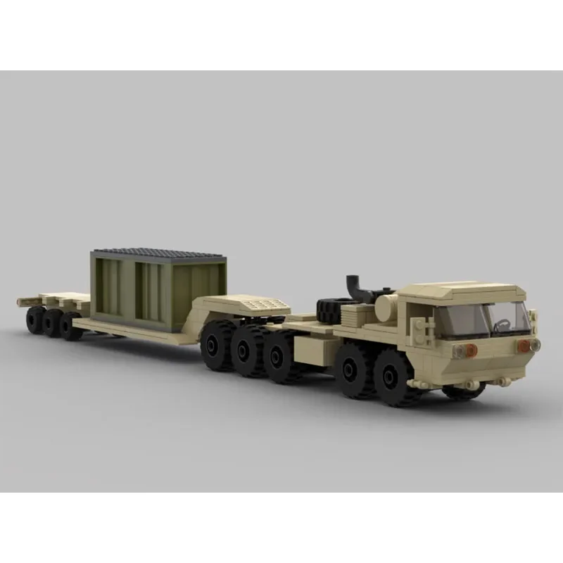 Klocki MOC- 194902   Transporter wojskowy 10x10 ciężarówka 382 szt. Model zabawkowy dla chłopca prezent urodzinowy dla dzieci zabawki świąteczne