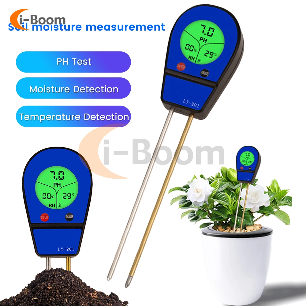 

3 in 1 Electronic Soil Tester PH Meter Humidity Temperature Light Meter Soil Environment Monitoring Instruments