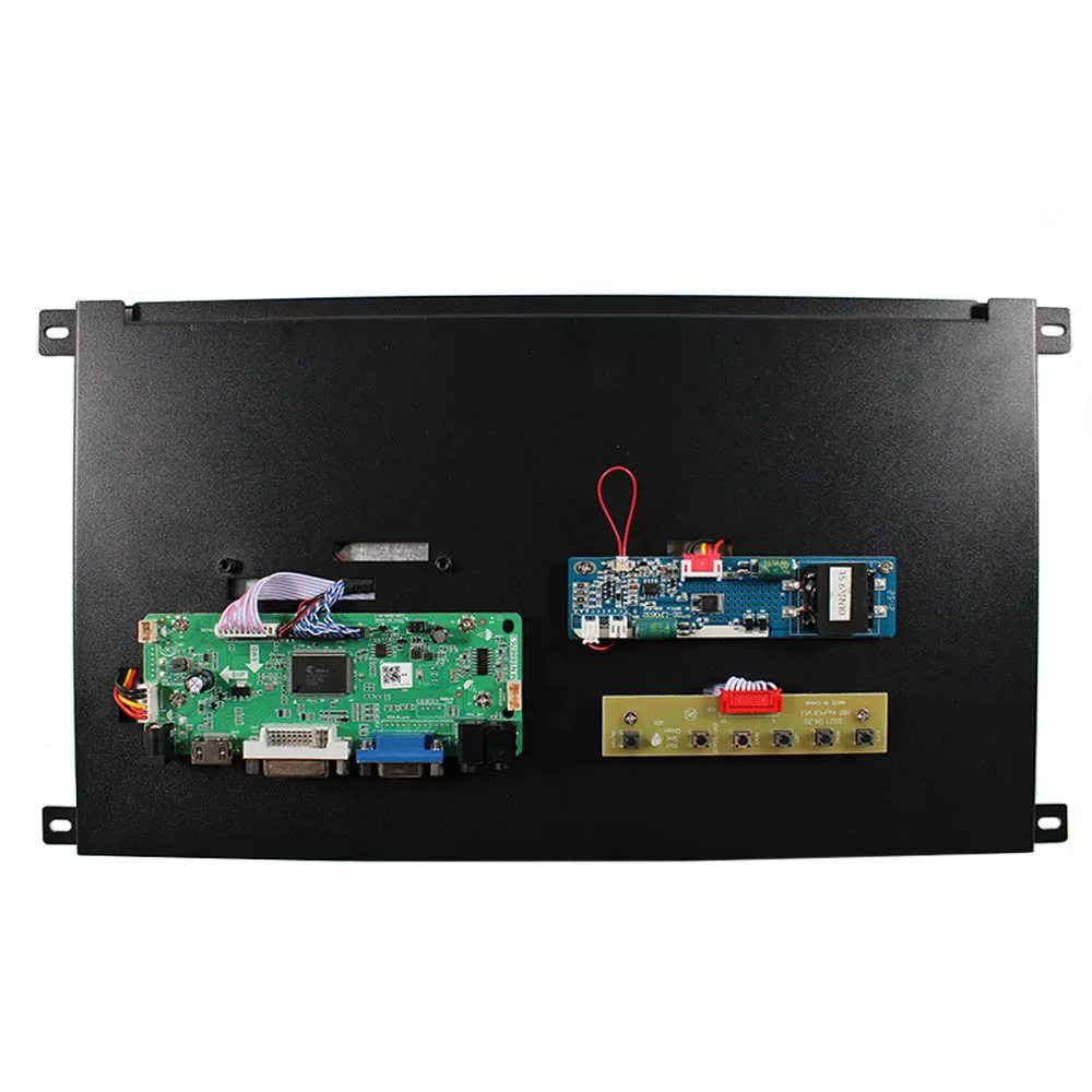 شاشة LCD خارجية مقاس 15.6 بوصة 1920x1080 1000nit HD DVI VGA لوحة LCD حافظة معدنية