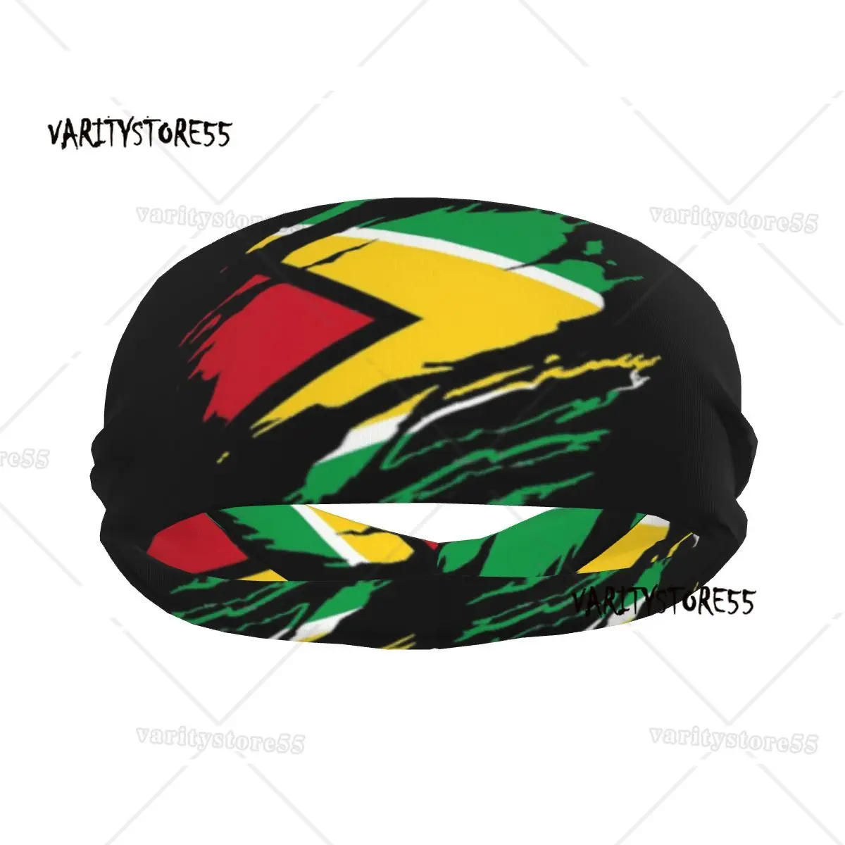 AliExpress NONE Sports Headband Portable Hair Band Abstract Guyana Flag Hair Wrap Brace Cycling Running Exercising Sweatband