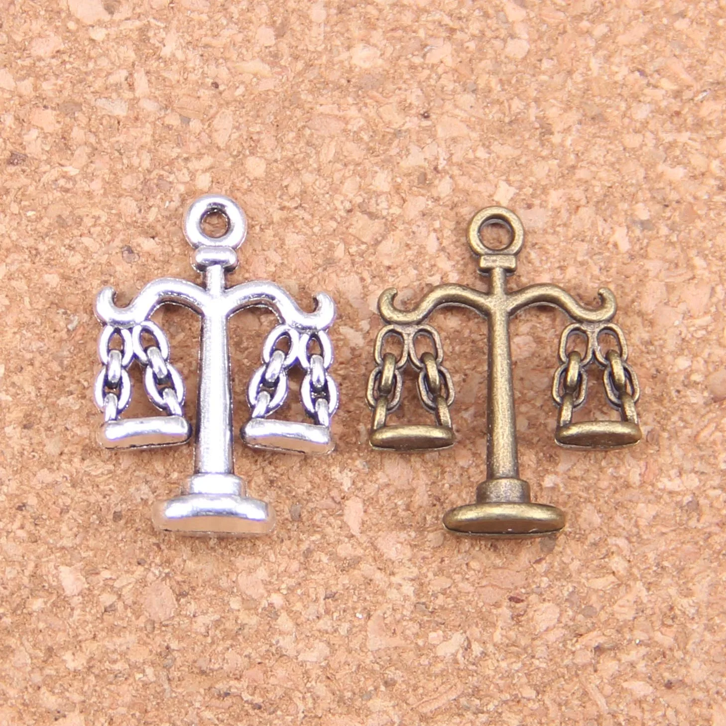 54pcs Charms Libra Scales Of Justice 22x17mm Antique Pendants,Vintage Tibetan Silver Jewelry,DIY For Bracelet Necklace