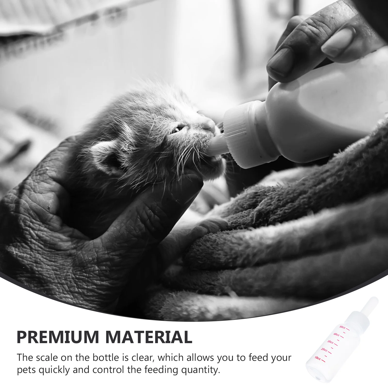 

5 Sets Pet Bottle Nipple Animal Feeding Kitten Puppy Tools Care Puppies Bottles for White Milk Feeder