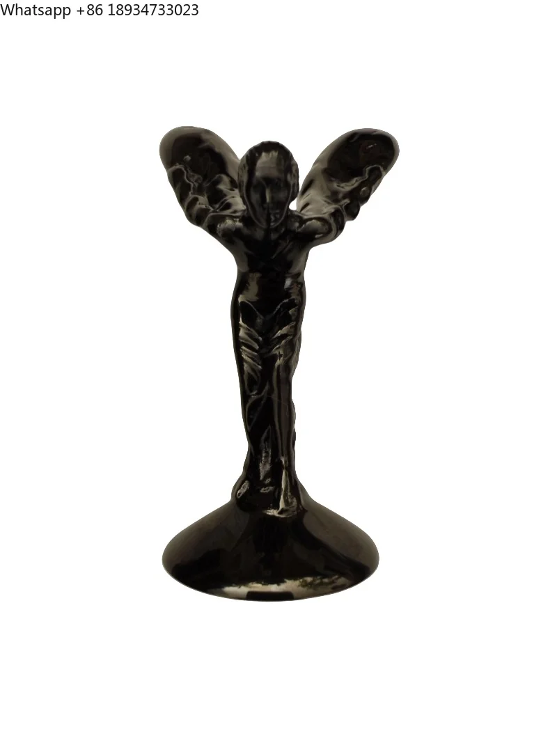 Adequado para Rolls Royce Cullinan Dawn Ghost Phantom Wraith Black Flying Goddess Logotipo deusa ajustável Middle Net StandingLogo