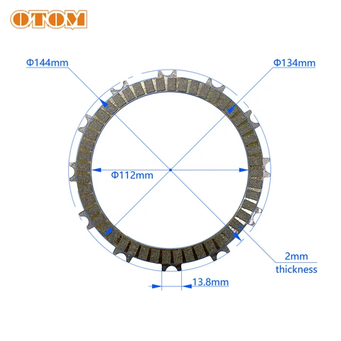 OTOM 8 шт./лот фрикционный диск сцепления двигателя с железной подкладкой для KTM EXC SX XCW TC TE TX EC EX MC 250 300 аксессуары для мотоциклов