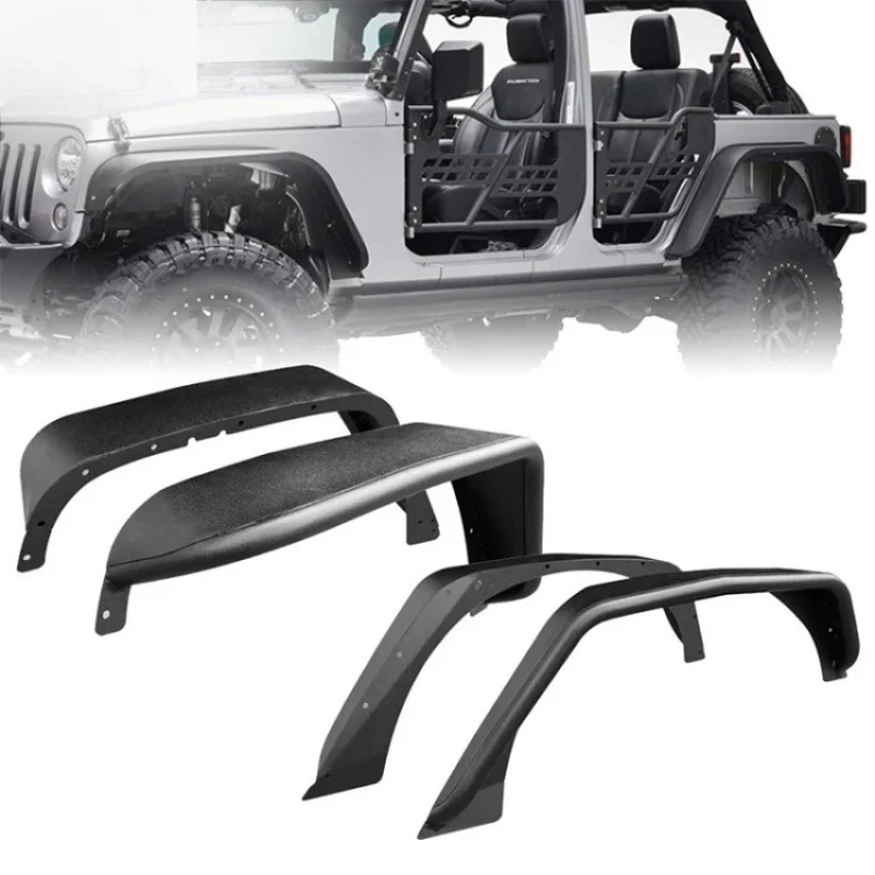 Off Road ABS Flat Wheel Arches Mud Covers Fit 2007-2017 Multi-year Vehicle Exterior Upgrade Components