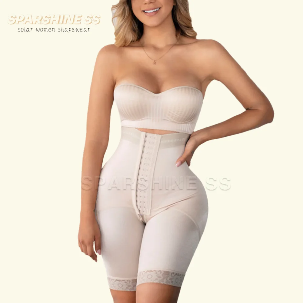 Fajas Colombianas Open Bust Shaping Smooth Touch Shorts With Front Closure Hook-eye Bodysuits Shapewear Liposuction Everyday Use