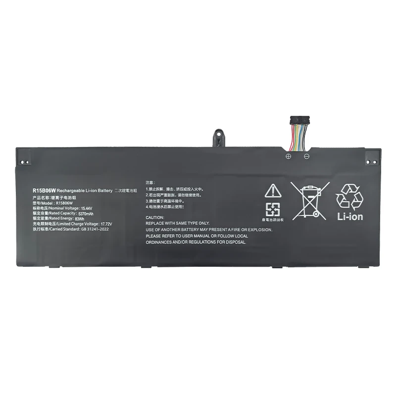 R15B06W 5370mAh/83Wh 15.44V Higher Capacity Replacement Laptop Battery for RedmiBook Pro15 2022 RMA2202-AI Z3725