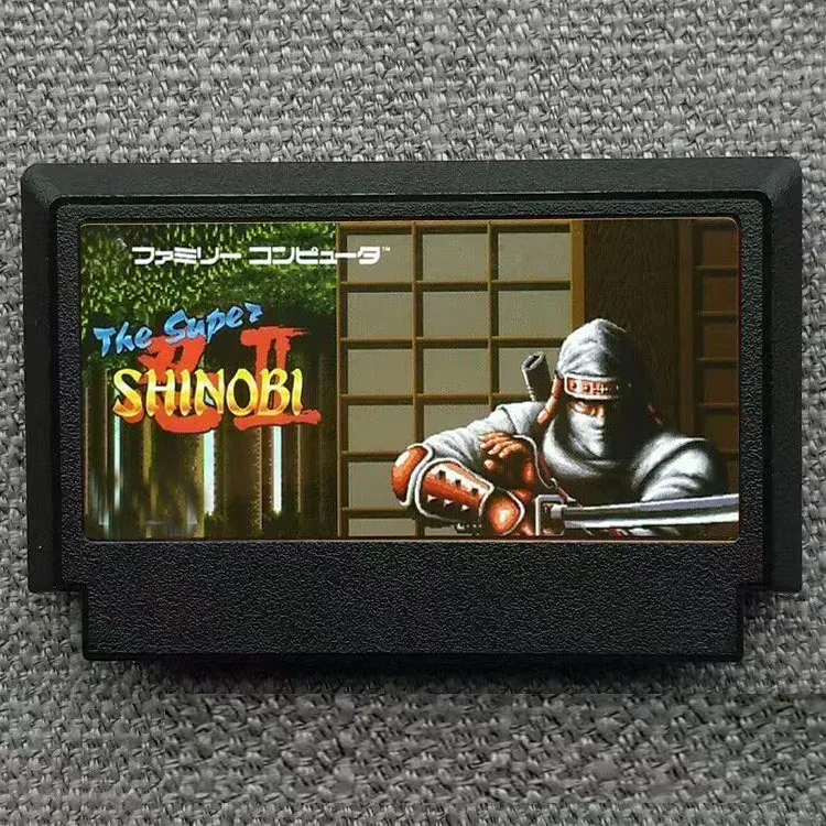 La versión de puerto super Shinobi II HACK-para tarjeta de videojuego FC Console de 60 pines