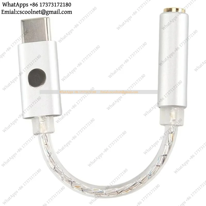 For JM12 KT02H20 Digital Audio Decoding Adapter Headphone Amplifier DAC Adapter Type-C to 3.5mm