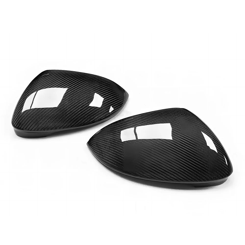 Replacement Rearview Side Mirror Covers Cap For 20-23 Volkswagen VW Golf 8 MK8 R GTI Carbon Fiber Casing Shell