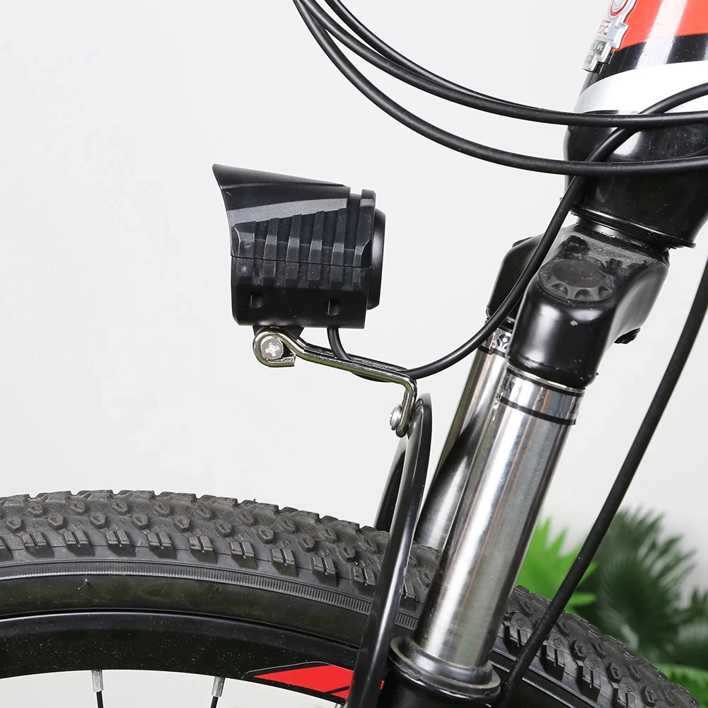 E-Bike Horn Light 36V 48V 60V Electric 9LED Bicycle Headlight 18W 2in1 Horn and Light Switch Scooter Safety Bike Flashlight